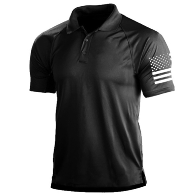 Anti Pilling Breathable Polo T Shirts Tactical Polyester Green Outdoor Woven Short Sleeve Combat Shirt