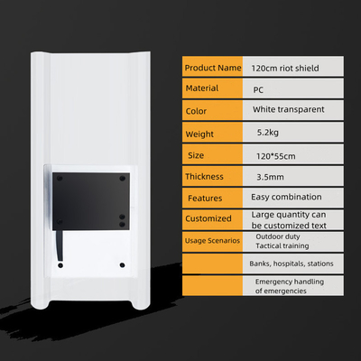 1.2M/1.6M Combined Riot Shields Extended Protection PC Transparent Shields