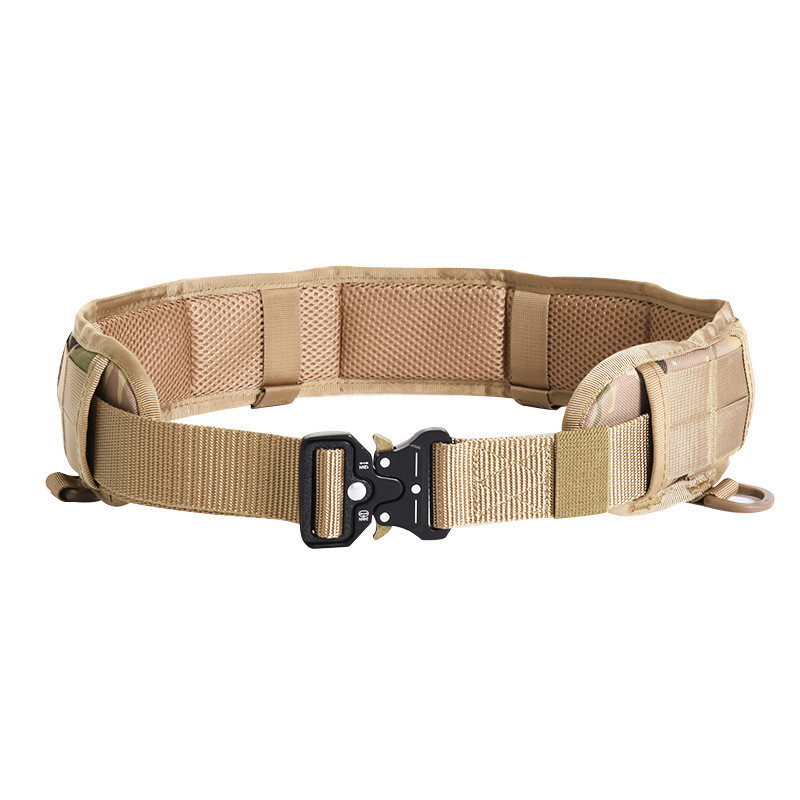 Outdoor Molle Tactical Waistband Zinc Alloy Buckle Tactical Black Belt